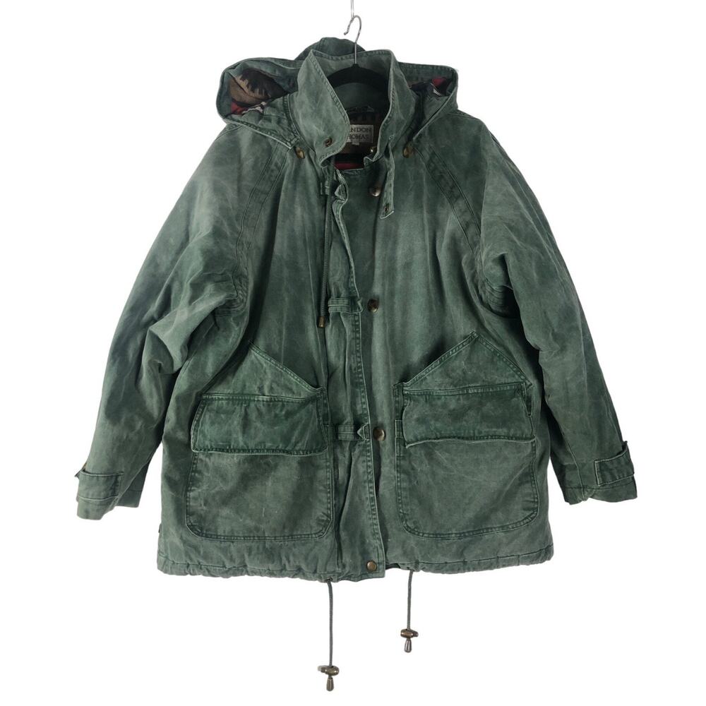 Vintage Brandon Thomas Coat Size large Green multicolor aztec lined Hoodie Jack